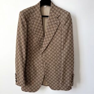 Gucci GG Cotton Blend Canvas Jacket